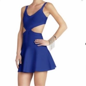 BCBG MaxAzaria Royal Blue Mini dress with cutouts size Medium